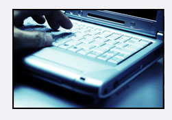 Laptop typing picture